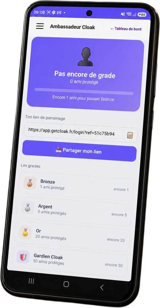 Programme ambassadeur Cloak